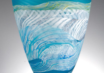 Thomas Petit Glass. Sea Shore - Spring Tides. Medium Bowl