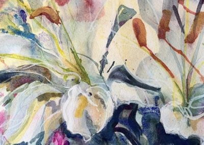 colourful lily painting