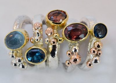 collection pebbles rings