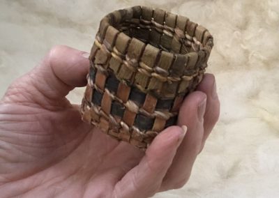 small bark pot