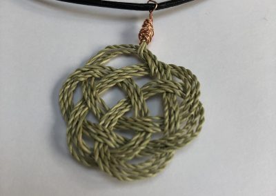 Turks head knot necklace