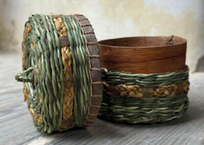 much nita weaving contemporary handwoven basket with lid daffodil plait collection