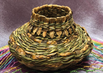 much nita weaving contemporary handwoven basketry daffodil iris leaves