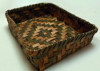 much nita weaving handwoven contemporary patterned bark tray
